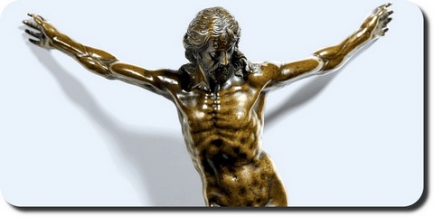 Christ en bronze ou Crucifix en bronze ou Christ en Croix en bronze