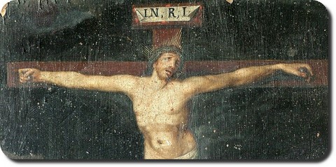 huile sur panneau de la crucifixion ou huile sur panneau du christ en croix ou huile sur panneau du crucifix